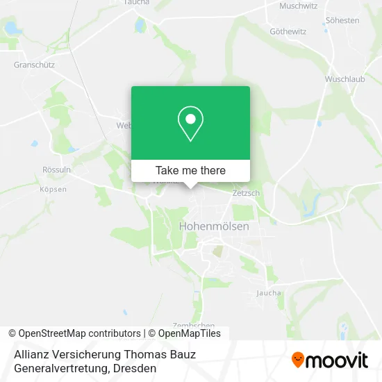 Карта Allianz Versicherung Thomas Bauz Generalvertretung