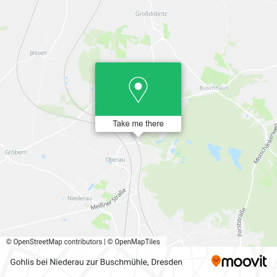 Карта Gohlis bei Niederau zur Buschmühle
