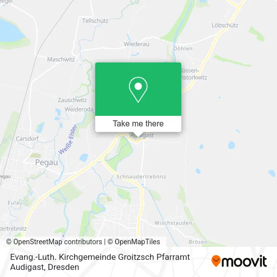 Карта Evang.-Luth. Kirchgemeinde Groitzsch Pfarramt Audigast