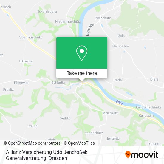 Карта Allianz Versicherung Udo Jendroßek Generalvertretung