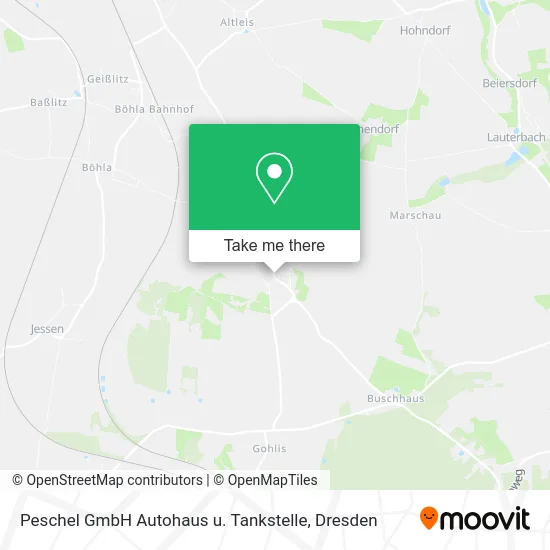 Карта Peschel GmbH Autohaus u. Tankstelle