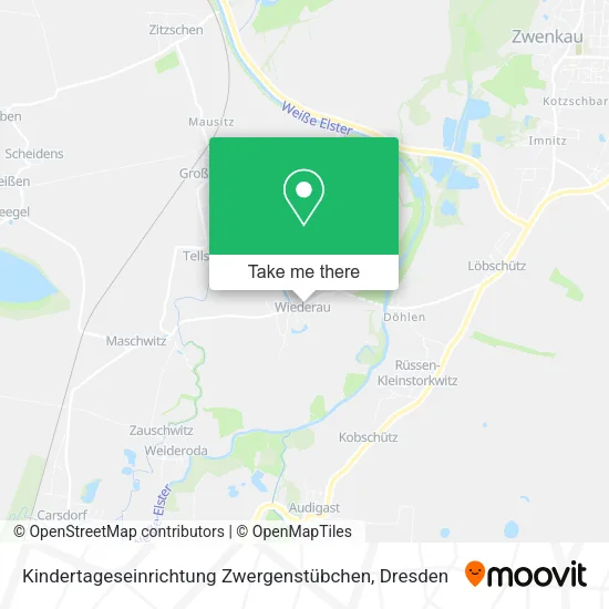 Карта Kindertageseinrichtung Zwergenstübchen