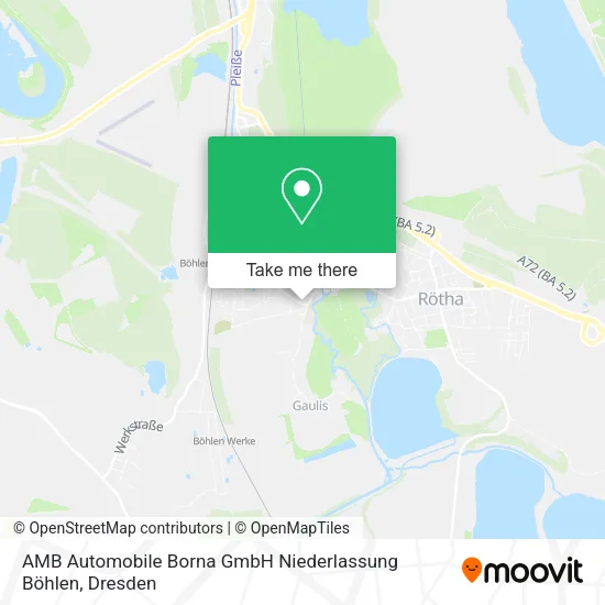 Карта AMB Automobile Borna GmbH Niederlassung Böhlen