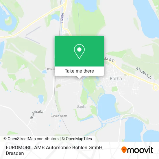 Карта EUROMOBIL AMB Automobile Böhlen GmbH