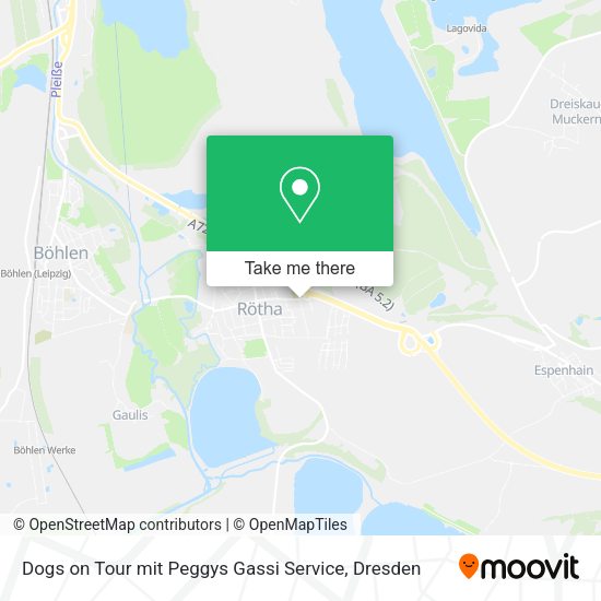 Карта Dogs on Tour mit Peggys Gassi Service