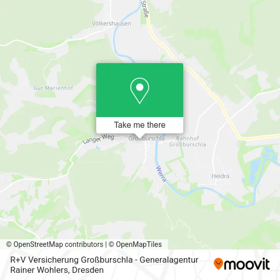 Карта R+V Versicherung Großburschla - Generalagentur Rainer Wohlers