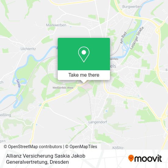 Карта Allianz Versicherung Saskia Jakob Generalvertretung