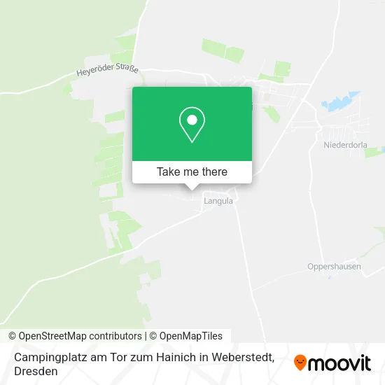 Карта Campingplatz am Tor zum Hainich in Weberstedt