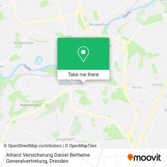 Карта Allianz Versicherung Daniel Berheine Generalvertretung