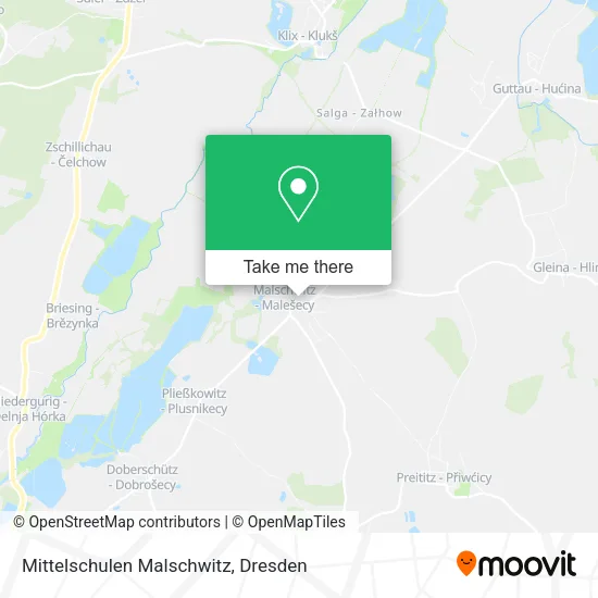 Карта Mittelschulen Malschwitz