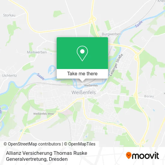 Карта Allianz Versicherung Thomas Ruske Generalvertretung