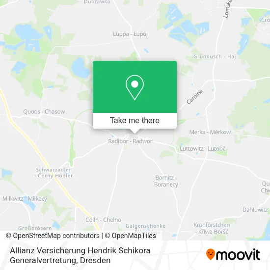 Карта Allianz Versicherung Hendrik Schikora Generalvertretung