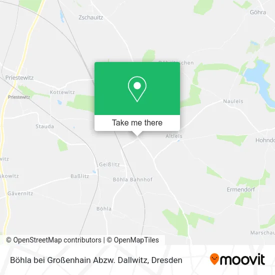 Карта Böhla bei Großenhain Abzw. Dallwitz