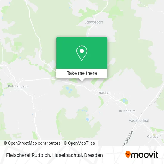 Карта Fleischerei Rudolph, Haselbachtal