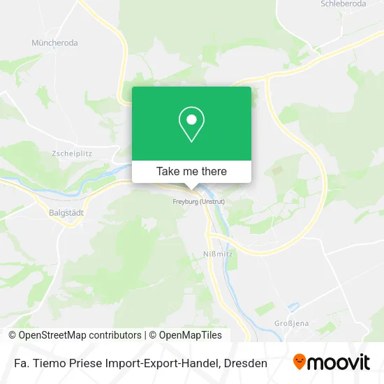 Карта Fa. Tiemo Priese Import-Export-Handel