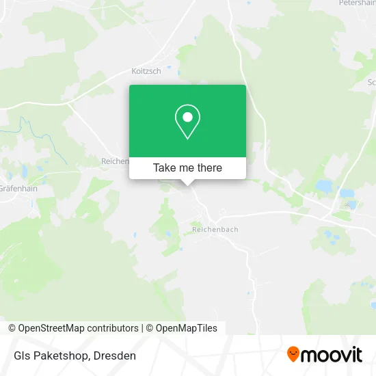 Gls Paketshop map