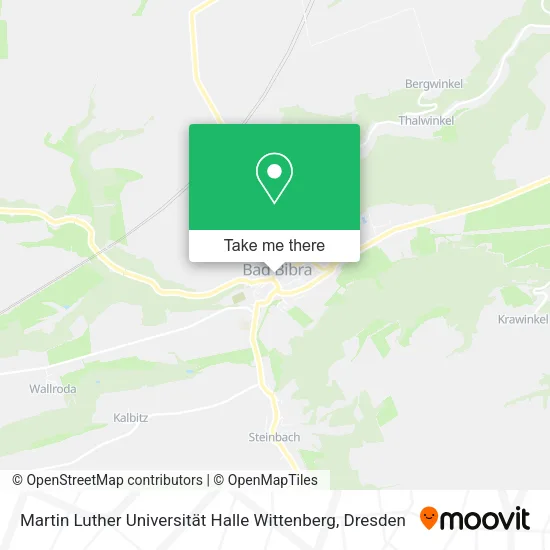 Карта Martin Luther Universität Halle Wittenberg