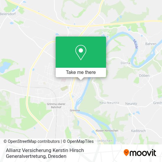 Карта Allianz Versicherung Kerstin Hirsch Generalvertretung
