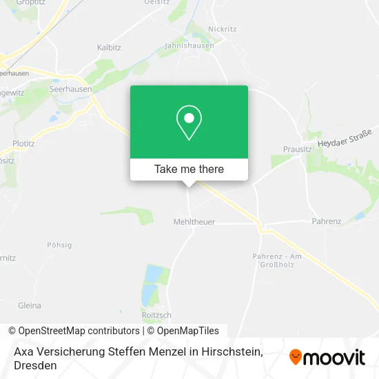 Карта Axa Versicherung Steffen Menzel in Hirschstein