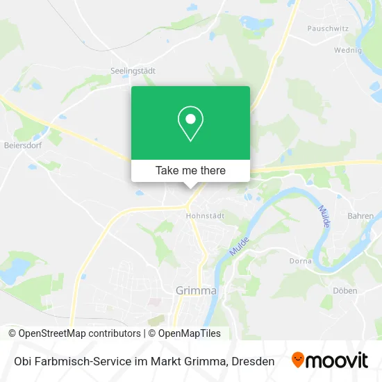 Карта Obi Farbmisch-Service im Markt Grimma