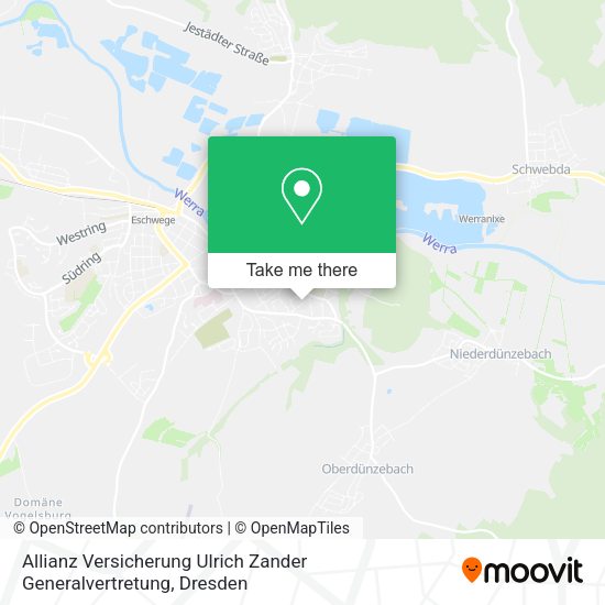 Карта Allianz Versicherung Ulrich Zander Generalvertretung