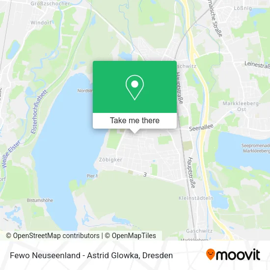 Fewo Neuseenland - Astrid Glowka map