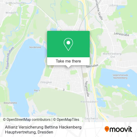 Карта Allianz Versicherung Bettina Hackenberg Hauptvertretung