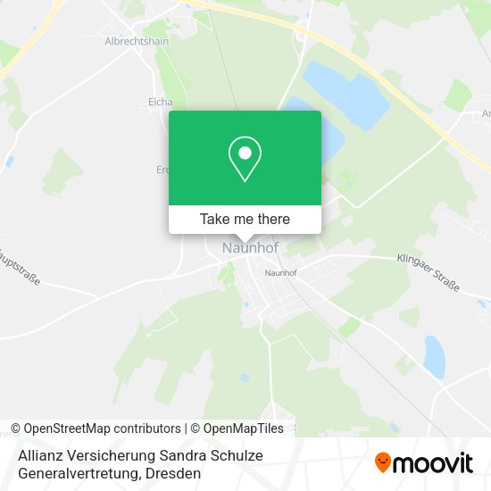 Карта Allianz Versicherung Sandra Schulze Generalvertretung