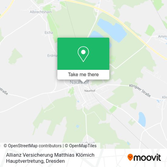 Карта Allianz Versicherung Matthias Klömich Hauptvertretung