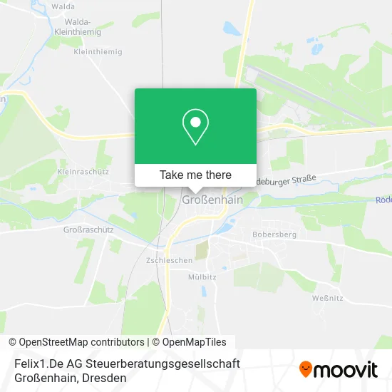 Карта Felix1.De AG Steuerberatungsgesellschaft Großenhain