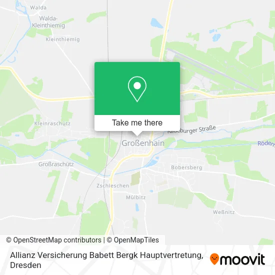 Карта Allianz Versicherung Babett Bergk Hauptvertretung