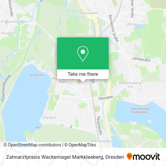 Карта Zahnarztpraxis Wackernagel Markkleeberg