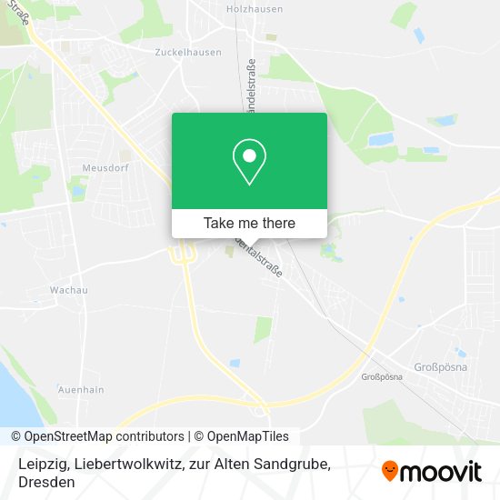 Карта Leipzig, Liebertwolkwitz, zur Alten Sandgrube