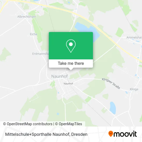 Карта Mittelschule+Sporthalle Naunhof