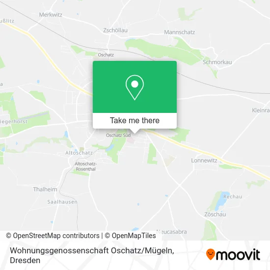 Карта Wohnungsgenossenschaft Oschatz / Mügeln