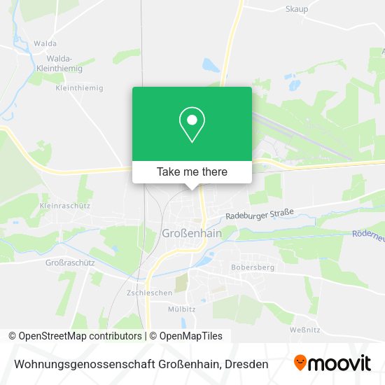 Карта Wohnungsgenossenschaft Großenhain