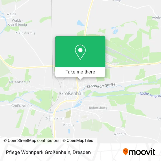 Карта Pflege Wohnpark Großenhain