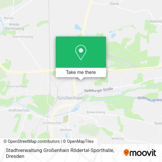 Карта Stadtverwaltung Großenhain Rödertal-Sporthalle