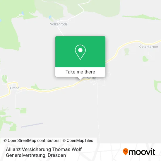 Карта Allianz Versicherung Thomas Wolf Generalvertretung