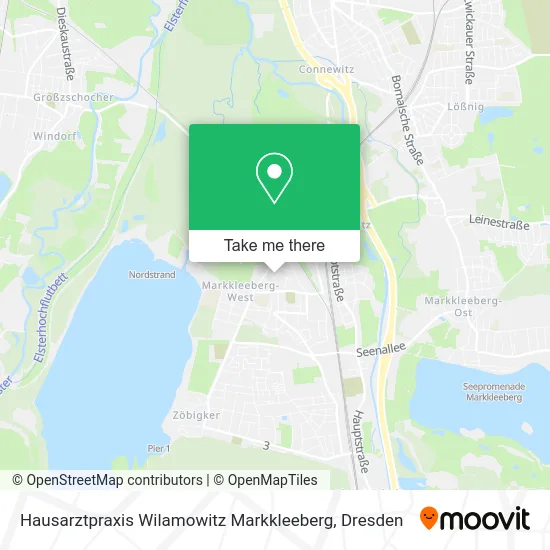 Карта Hausarztpraxis Wilamowitz Markkleeberg