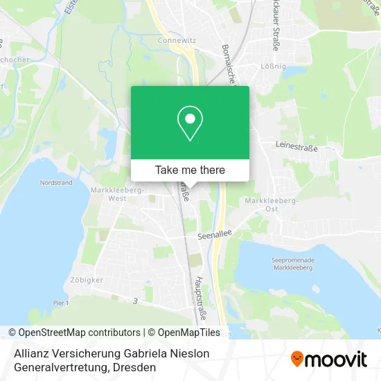Карта Allianz Versicherung Gabriela Nieslon Generalvertretung