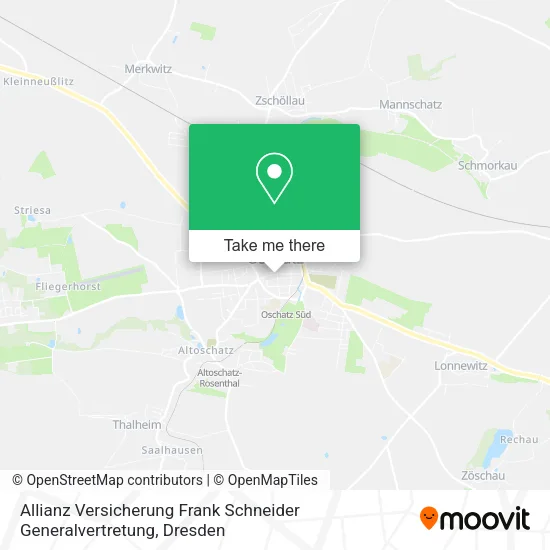 Карта Allianz Versicherung Frank Schneider Generalvertretung