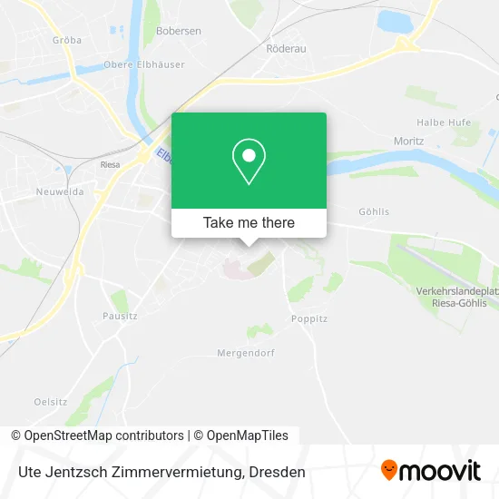 Карта Ute Jentzsch Zimmervermietung