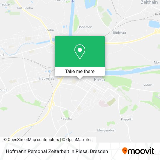 Карта Hofmann Personal Zeitarbeit in Riesa