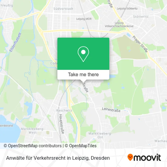 Карта Anwälte für Verkehrsrecht in Leipzig
