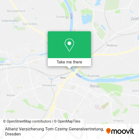 Карта Allianz Versicherung Tom Czerny Generalvertretung