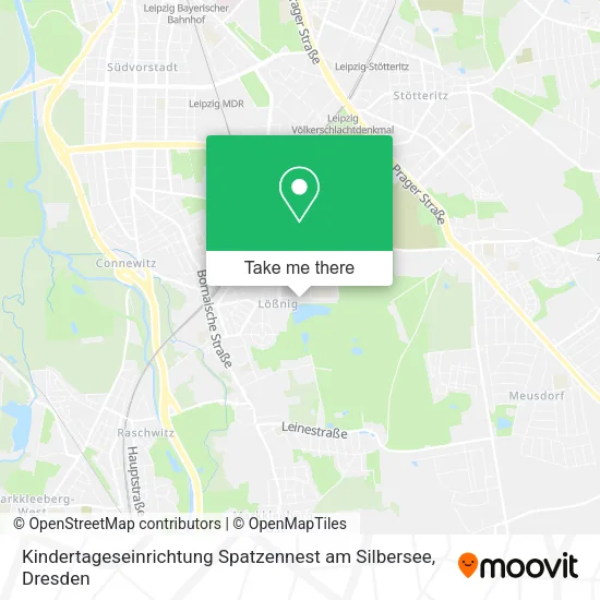 Карта Kindertageseinrichtung Spatzennest am Silbersee