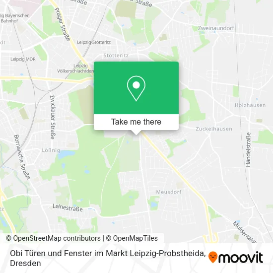 Карта Obi Türen und Fenster im Markt Leipzig-Probstheida