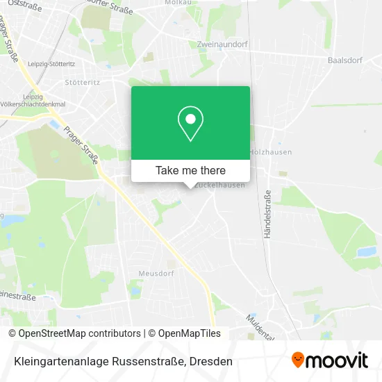 Карта Kleingartenanlage Russenstraße