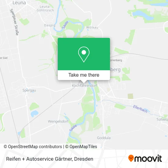Карта Reifen + Autoservice Gärtner